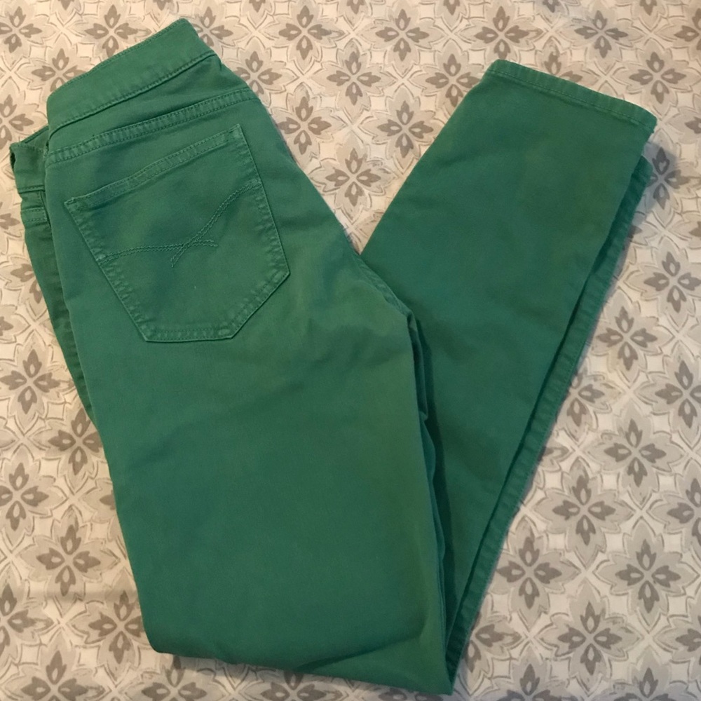 Green jeggings